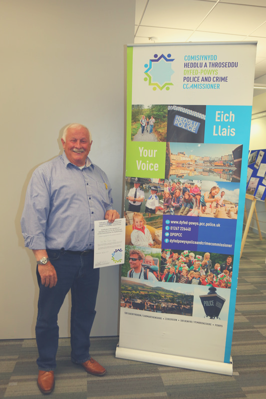 ICV John Davies-Wigley with his certificate from the PCC in June 2018