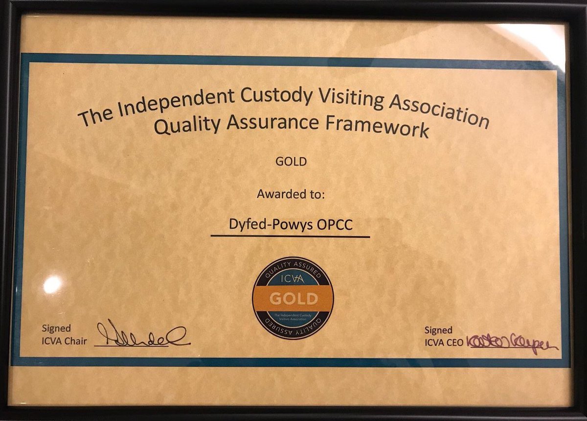 ICVA Quality Assurance Framework Gold Award